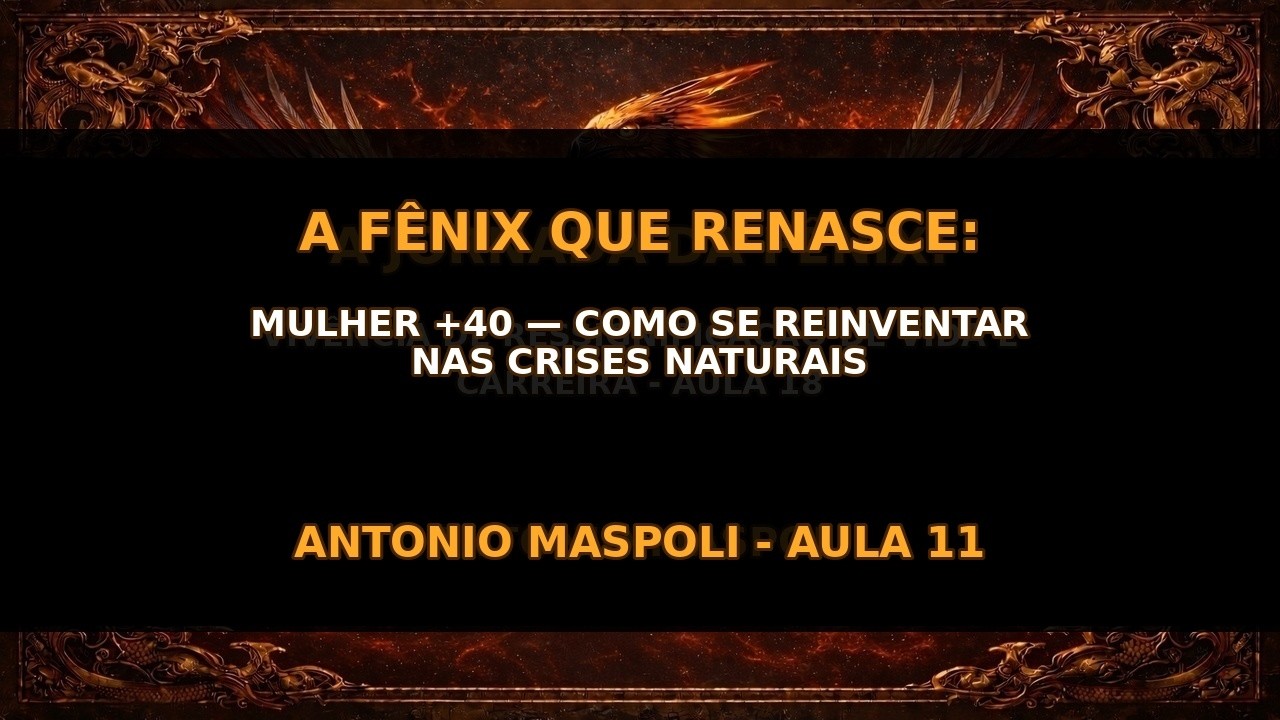 Como a mulher pode vencer as dores de uma transição de vida e carreira-Antonio Maspoli - Aula 11