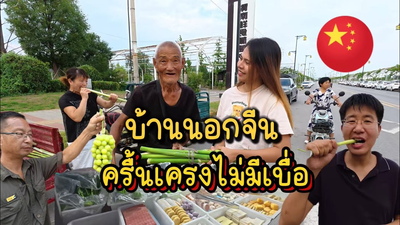 ชีวิตในจีน EP.20 l งานเทศกาลหมู่บ้านจีน ซื้อองุ่นจากไร่ จับจั๊กจั่น กินอาหารริมทาง