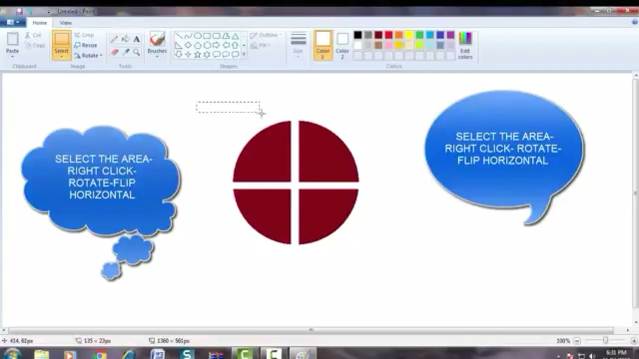 How to draw UTI bank logo in Ms paint