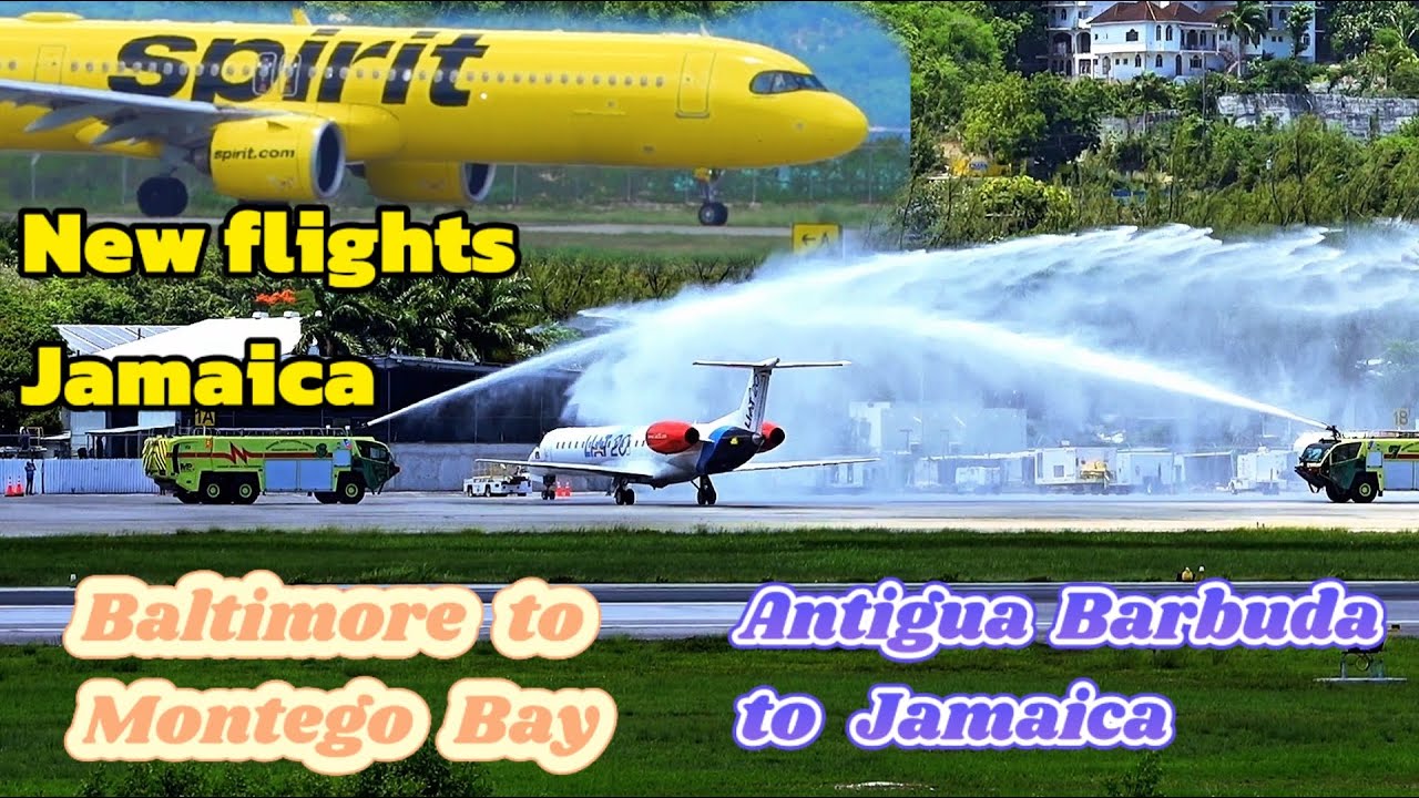 New arrivals ✈️ Airplane spotting Montego Bay Jamaica 🇯🇲