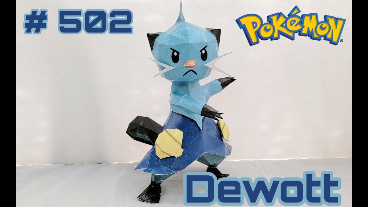 502 / DEWOTT - Pokémon Papercraft / Modelo de Papel / Tutorial