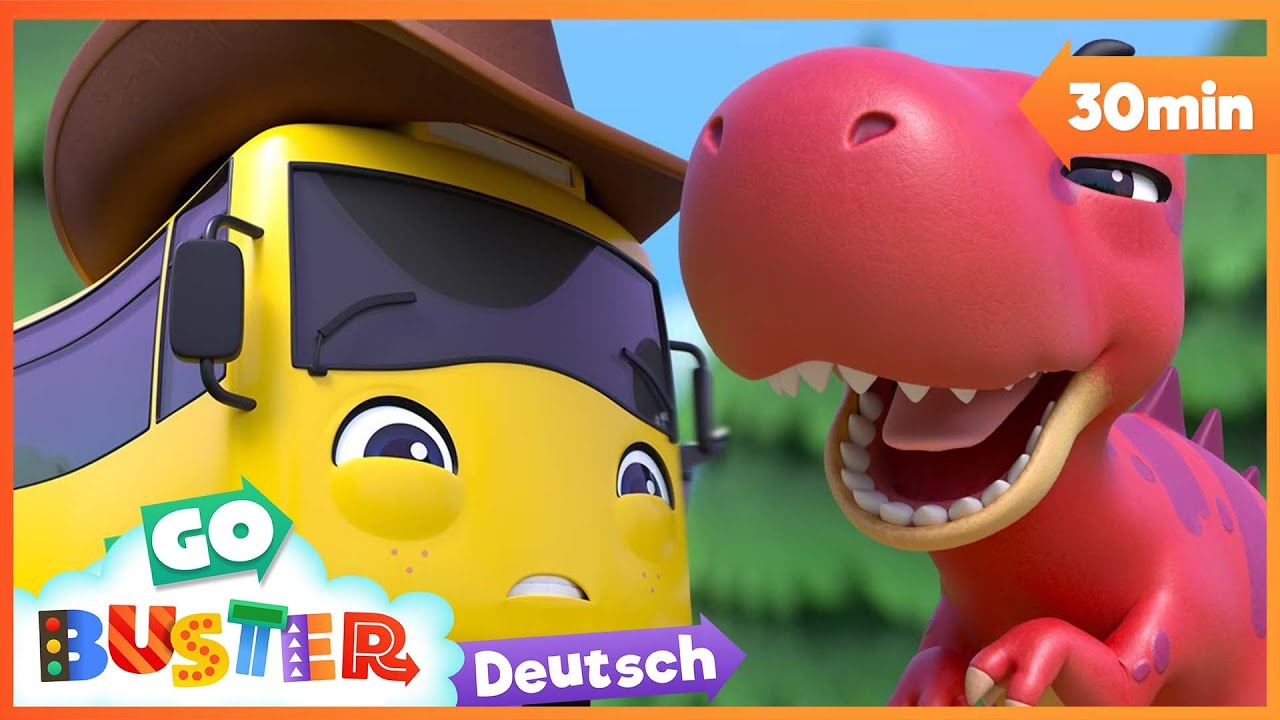 Buster spielt mit einem Dinosaurier | Go Buster Deutsch | Kinderlieder.| Cartoons für Kinder