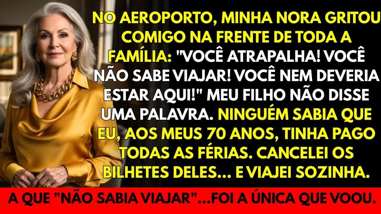 Minha nora gritou： “Você não devia estar aqui!” no aeroporto… e o que fiz deixou ela pálida