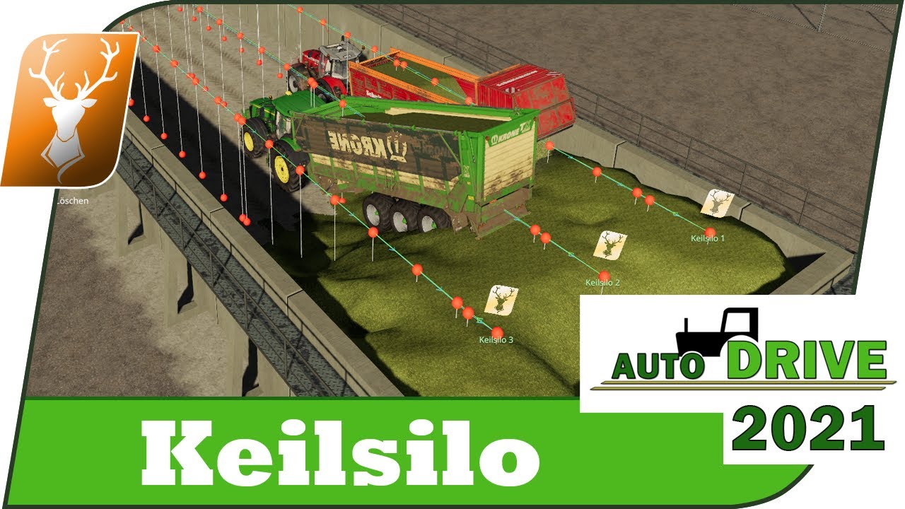 🚜 Auto Drive: Keilsilo rückwärts befüllen mit AD // Schritt für Schritt zum AutoDrive 2021 Profi