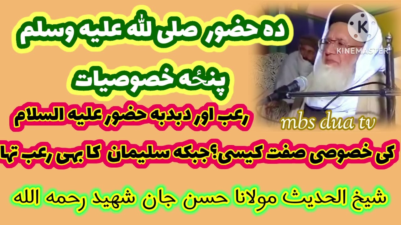 ده حضور صلی الله علیه وسلم پنځه خصوصیات #mbs_dua_tv @bilal_dua #pushtobayan #بیان #kpk #qissa #waqia