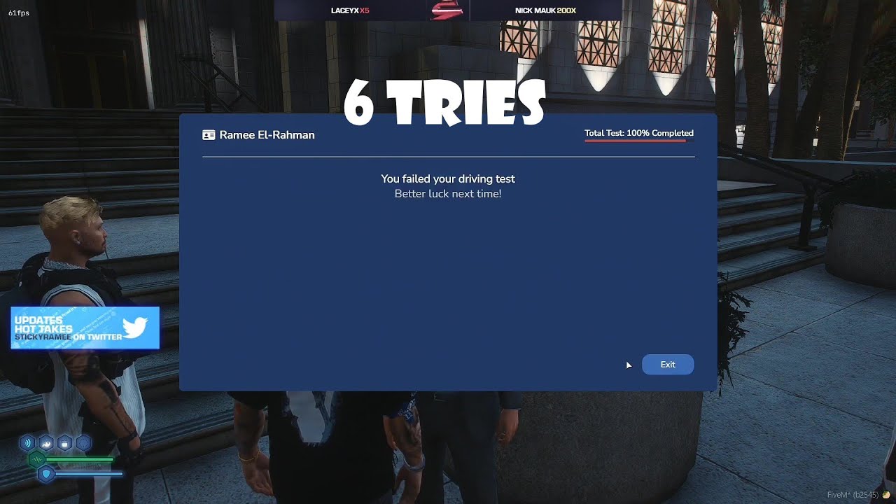 Ramee TAKES a Driving License Test on THE NEW CITY (EchoRP) | NoPixel 3.0 GTA RP