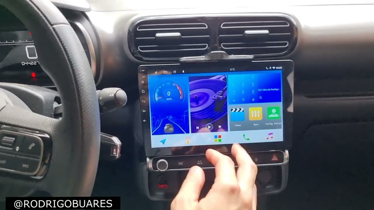 C4 Cactus Central Multimídia Android 10 Polegadas - Compatível com Peugeot 2008
