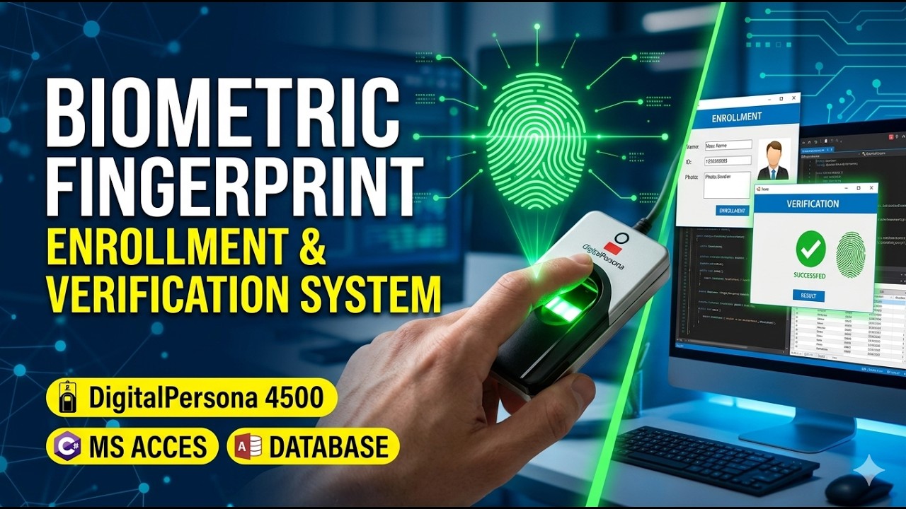 Biometric Fingerprint Enrollment and Verification System using DigitalPersona, C# and MS Access