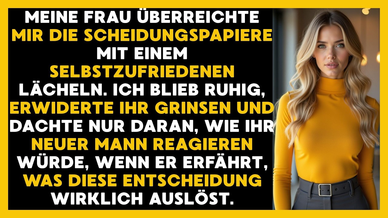 Meine Frau Reichte Mir Die Scheidungspapiere Mit Spott, Ich Lächelte Und Wartete Auf Seine Reaktion