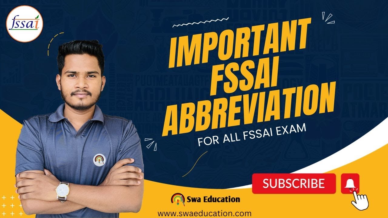 FSSAI EXAM Important Abbreviation | FSSAI Assistant |CFSO & Technical Officer Exam