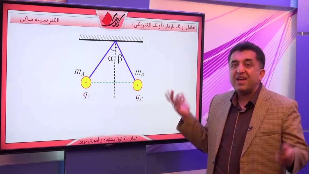 فیزیک یازدهم   فصل اول   تعادل بارهای الکتریکی   تعادل آونگ باردار