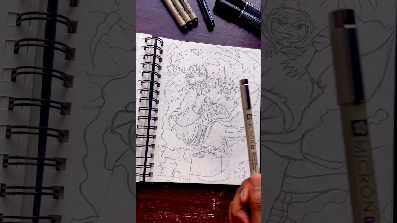 Рисунок режима мудреца Наруто🐸😈#шорты #искусство #манга #мангарисунок #режиммудрынаруто #нарутоши...