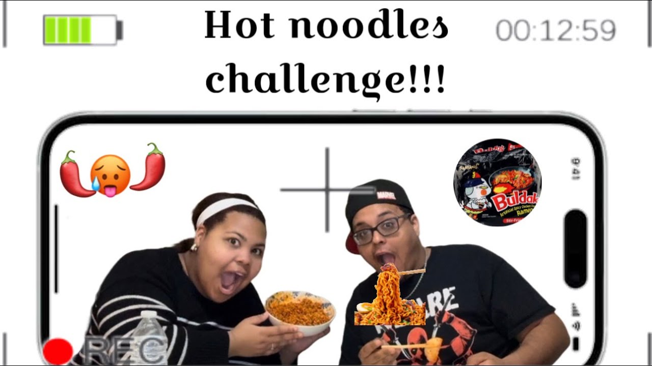 Hot noodles challenge FT MY HUSBAND 💕👇🏽🔥