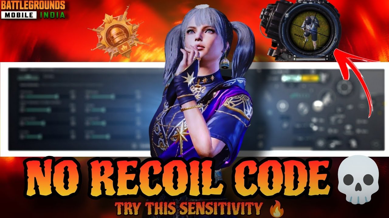 BGMI 4 Finger Sensitivity Code 🔥 No Recoil Settings + High Kill Gameplay