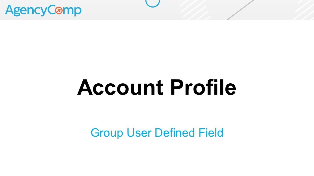 Group User Defined Field