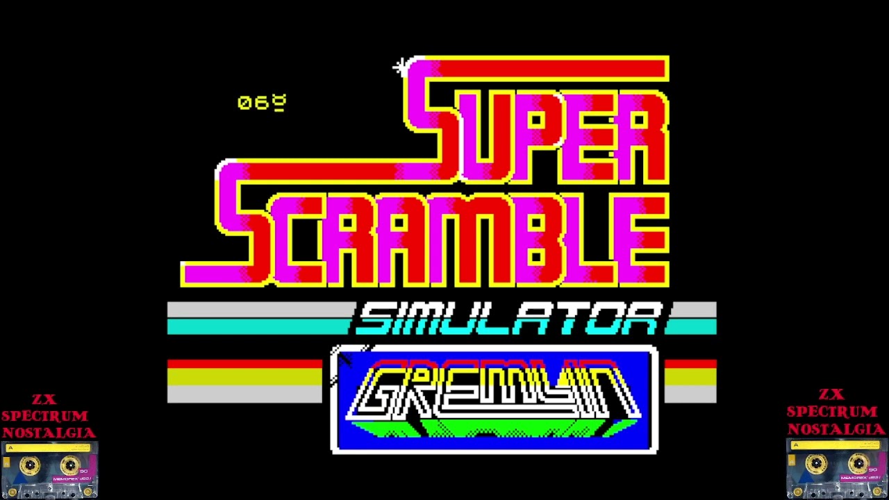ZX SPECTRUM Loading Super Scramble Simulator 1989 Gremlin Graphics Software