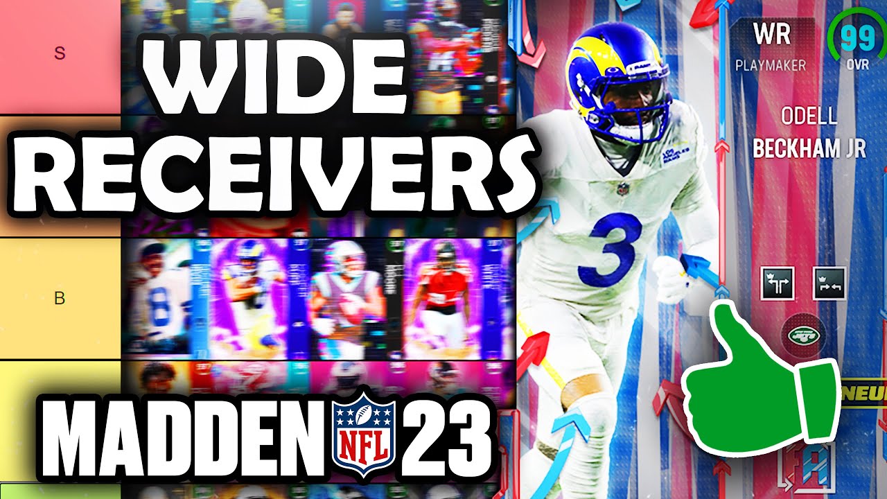 RANKING the BEST Wide Receivers in Madden 23 Ultimate Team (Tier List)