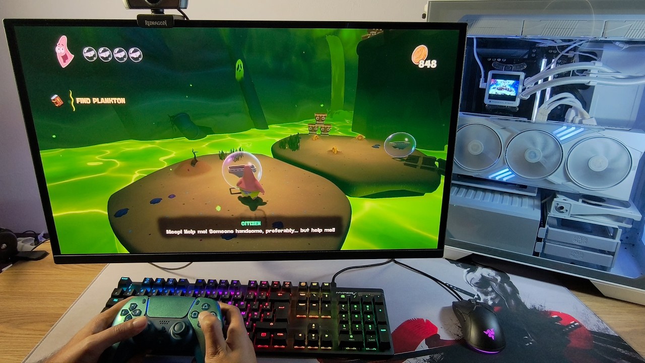 SpongeBob SquarePants Titans of the Tide | RTX 5070 TI 16GB | AORUS FO27Q2 QD OLED | POV