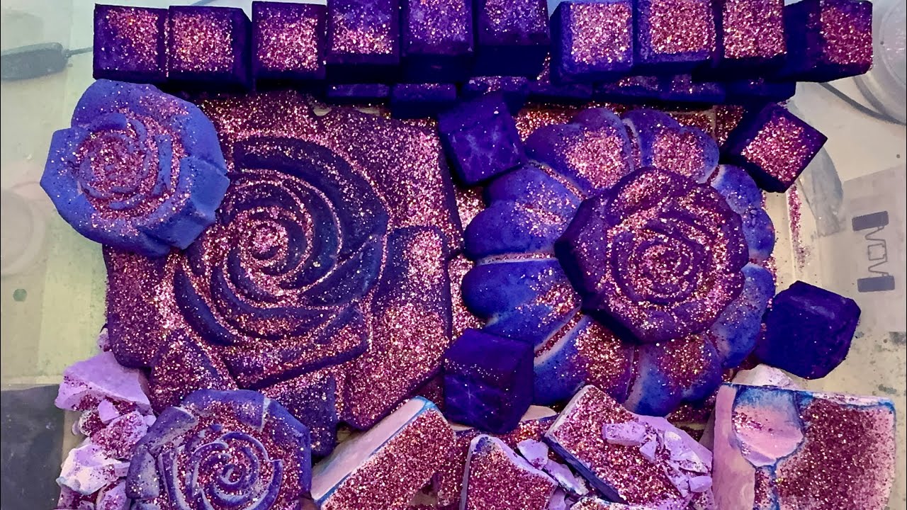 Purple gym chalk reforms with dyed blocks #purplebugout @TheDustyLadybugCHALKcuterie