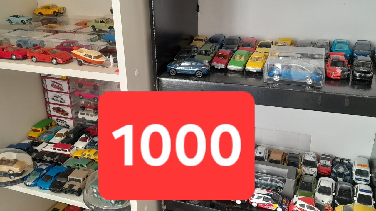 1000 abonnés 1000 voitures ? Toute ma collection ! Majorette Matchbox Tomica Hot Wheels....