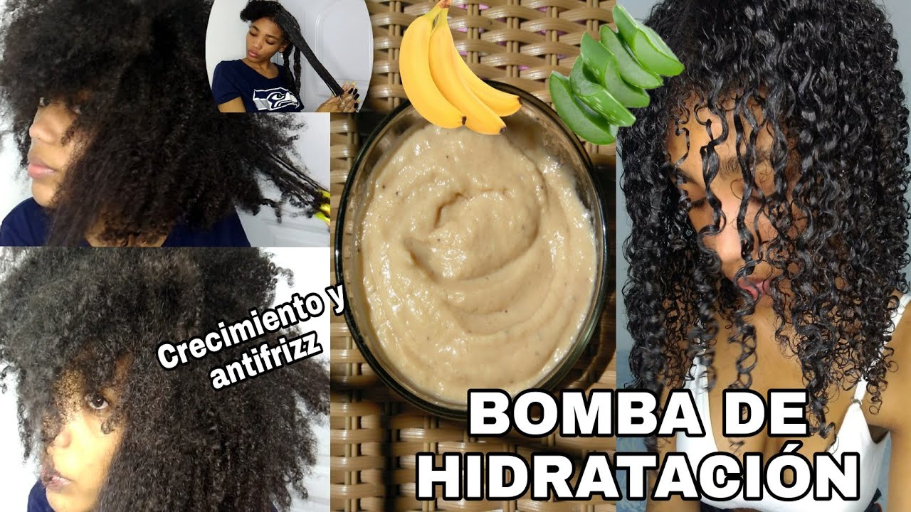 MASCARILLA NUTRITIVA HIDRATANTE DE SÁBILA Y BANANA PARA PELO AFRO SECO Y MALTRATADO 💦|Rachell Santos