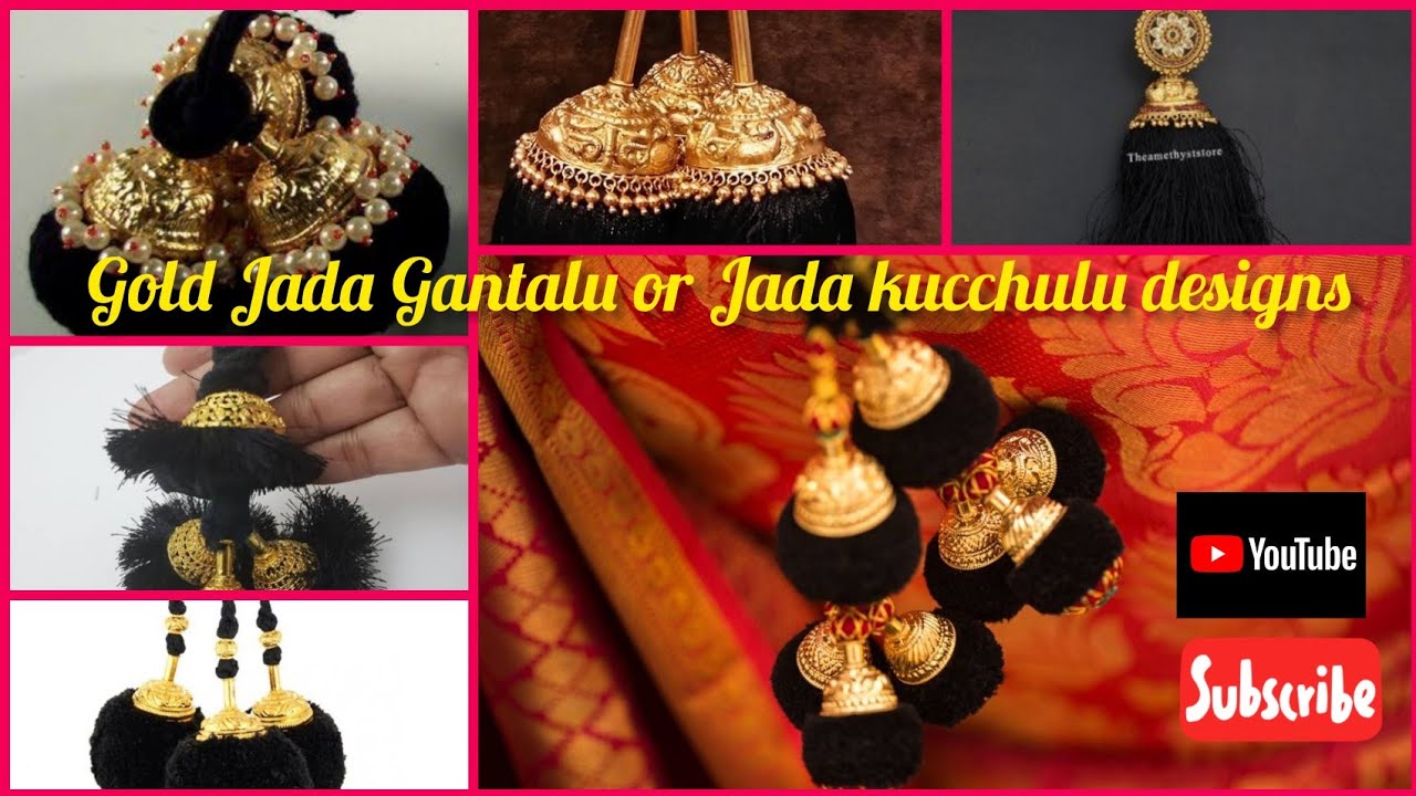 exclusive gold Jada gantalu designs with weight // Traditional gold Jada kuchulu designs collections