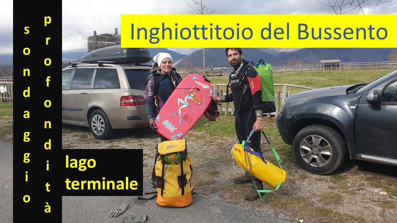 Inghiottitoio del Bussento: sondaggio profondità sifone Sala Consolini (Campania)