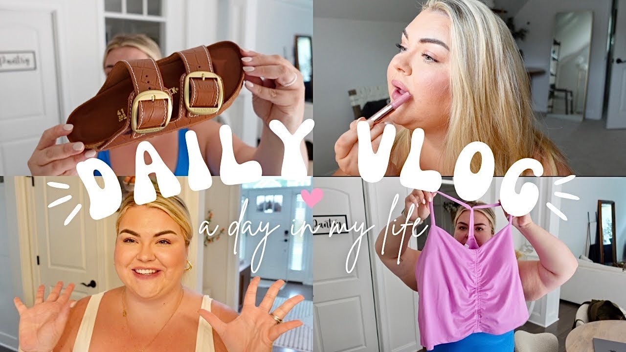 my first birkenstocks, plus size summer staples, hitting 500k!! | vlog