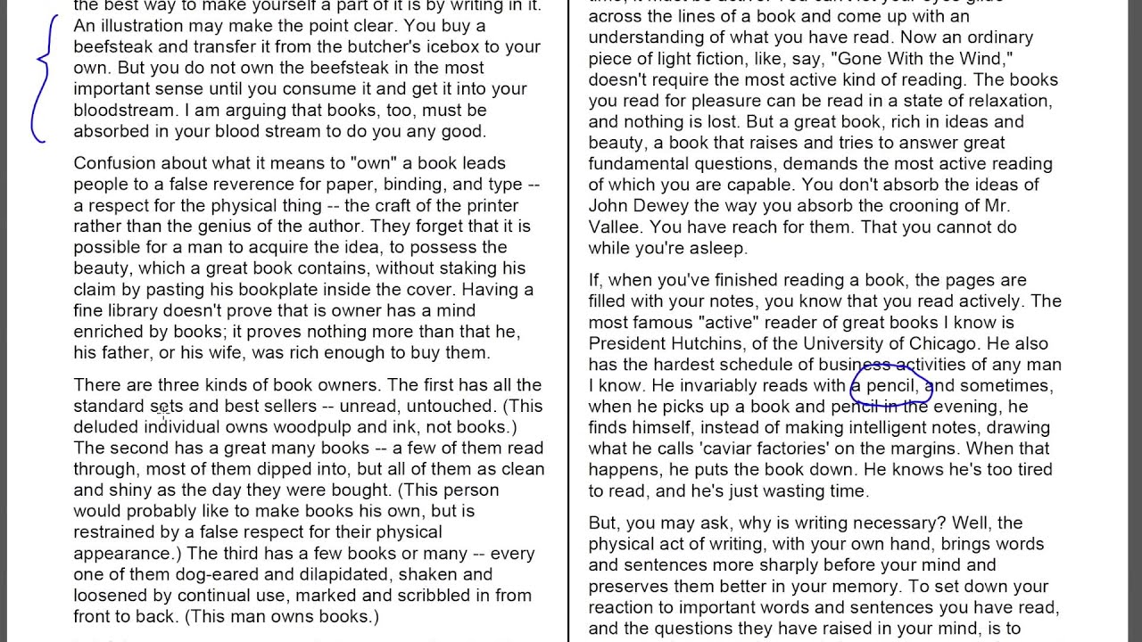 Adler   How to Mark a Book