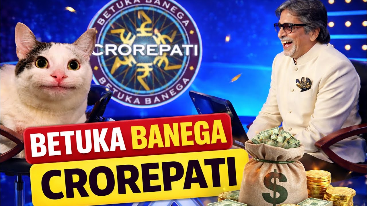👈Betuka Banega Crorepati 😂 | Funny Cat on Hot Seat🤯