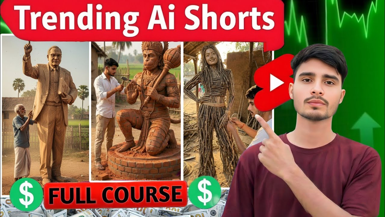 AI Wooden Statue Making Video Kaise Banaye |  How To Create  Viral AI shorts 