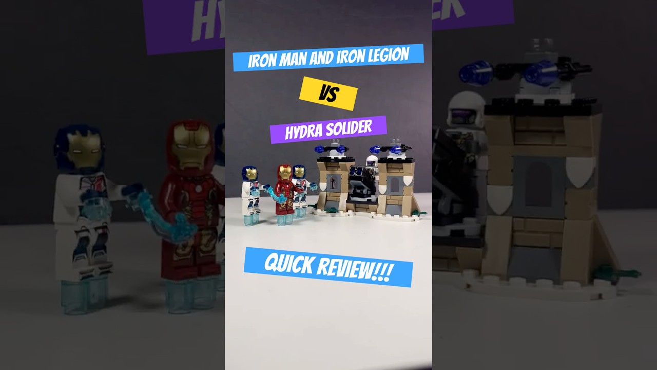 Iron Man and Iron Legion Vs Hydra Solider Quick Review! #lego #marvel #shorts