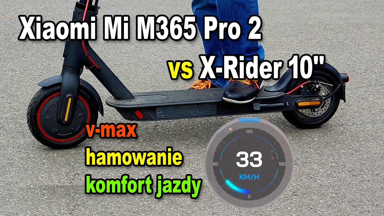 Hulajnoga elektryczna Xiaomi Mi Pro 2 vs X-Rider 10 v-max hamowanie :) Electric Scooter