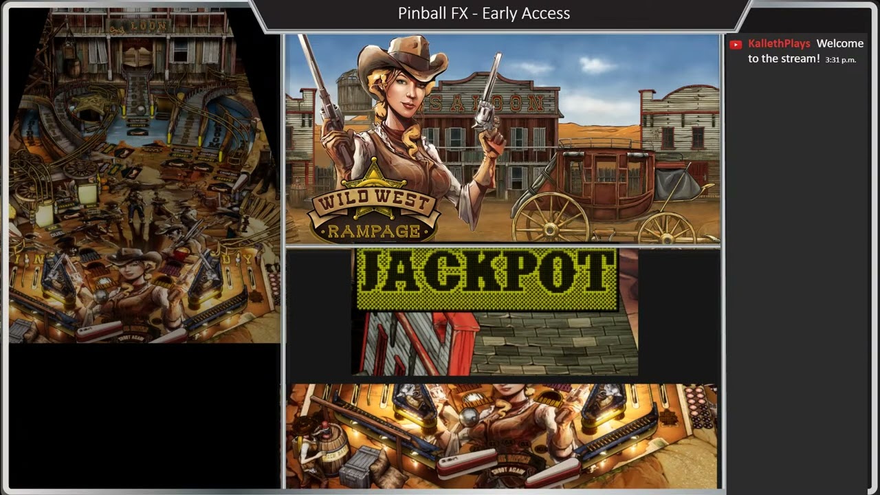 Virtual Pinball Hangout - Pinball FX Early Access - Wild West Rampage with Multiball