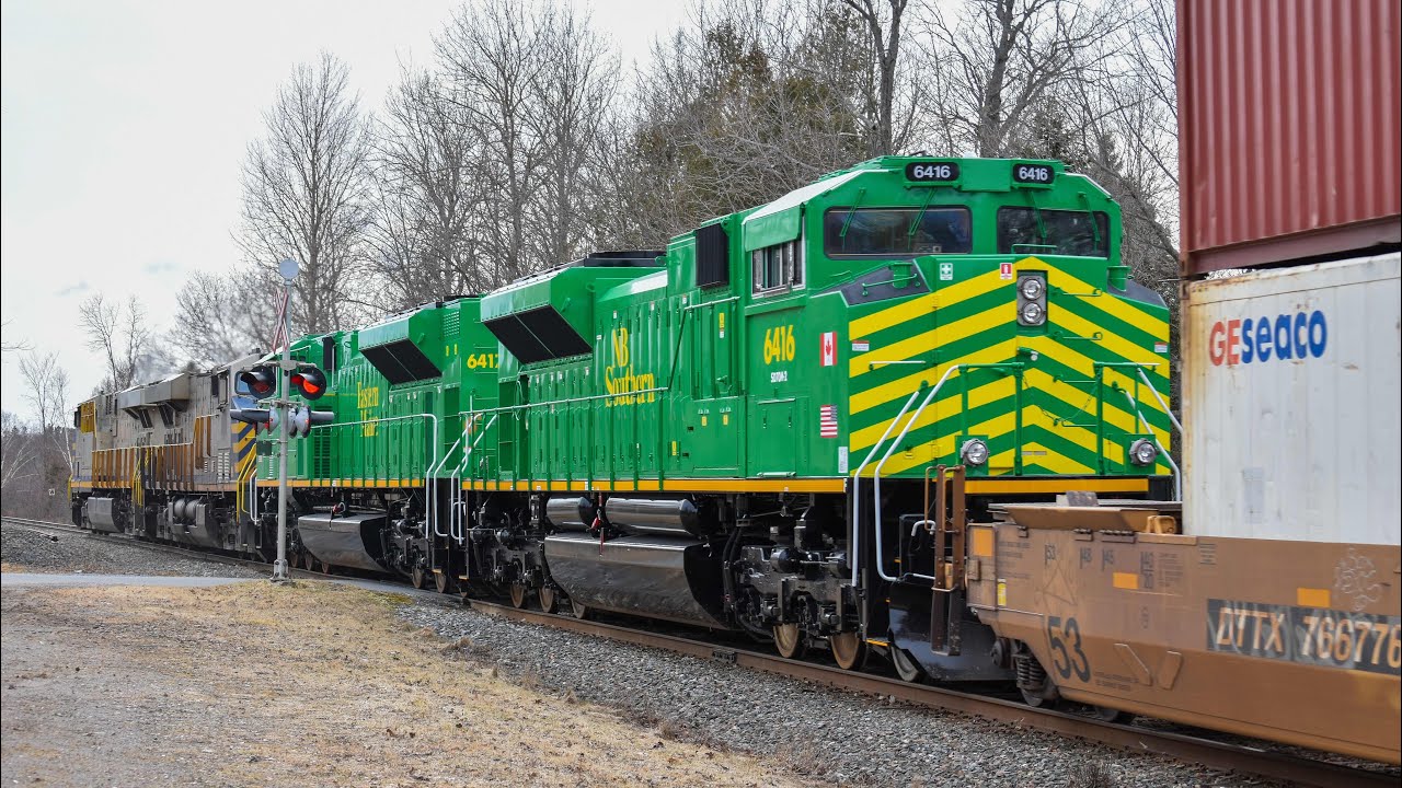 Epic Chase of CN Train 594 West with 2 NBSR SD70M-2s!
