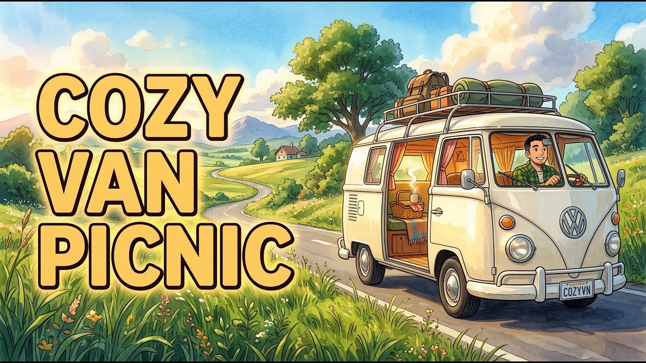 Cozy Countryside Van Life Picnic 🌿 | Ghibli Style ASMR Cooking & Road Trip