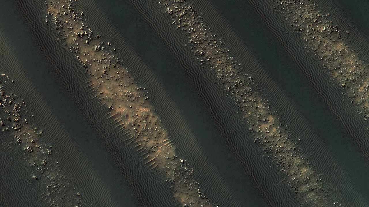 Dunes in a crater, Noachis Terra, Mars (4K UHD)
