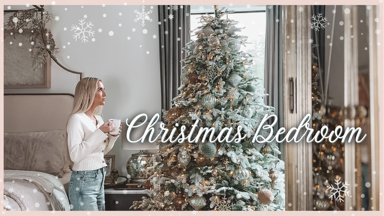 Dreaming of a White CHRISTMAS Bedroom | ❄️ Glam Christmas Decorating