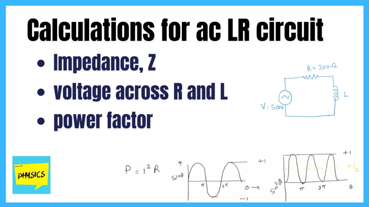 Sample numerical problem on LR ac circuit