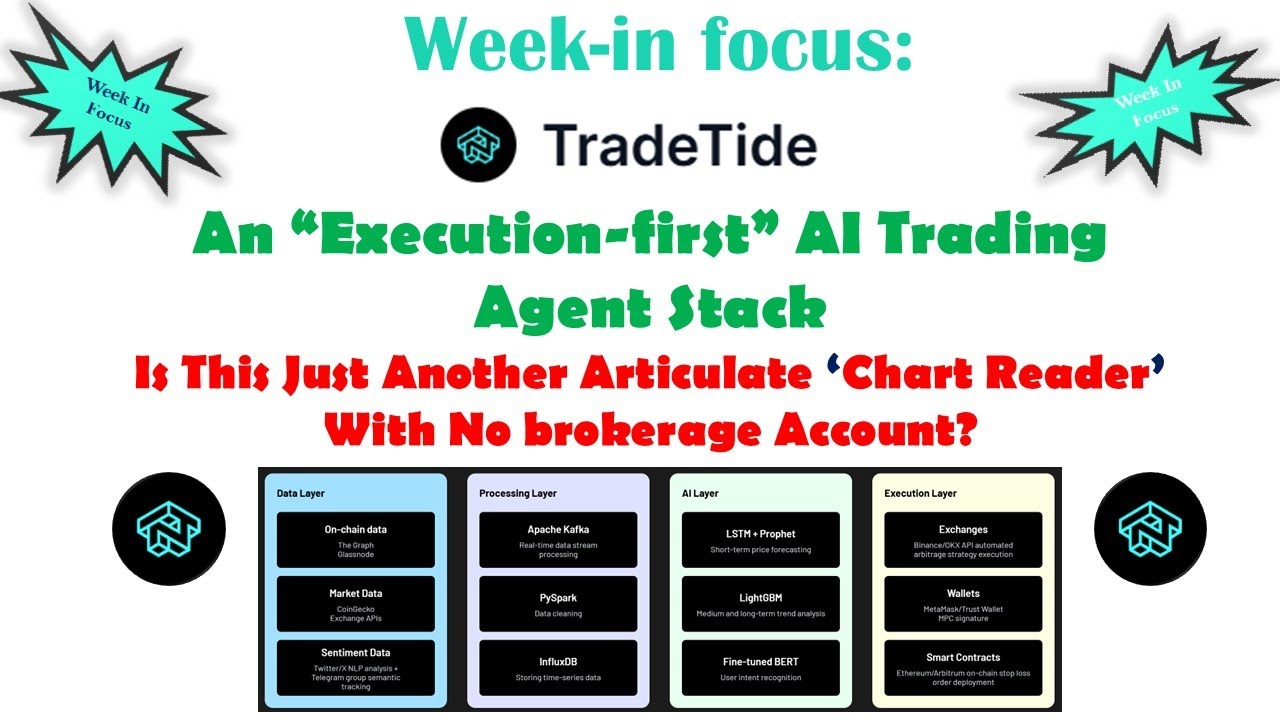 A #crypto rug or future crypto #gem? #TradeTide (#TTD): an 'execution-first' #AI trading agent stack