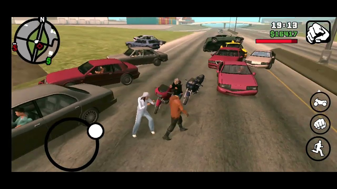 gta sa funny traffic
