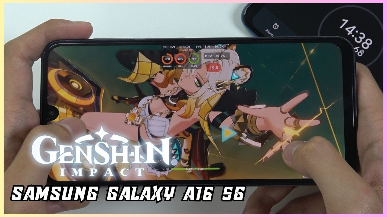Samsung Galaxy A16 5G Genshin Impact Gaming test Update | Dimensity 6300 , 90Hz Display