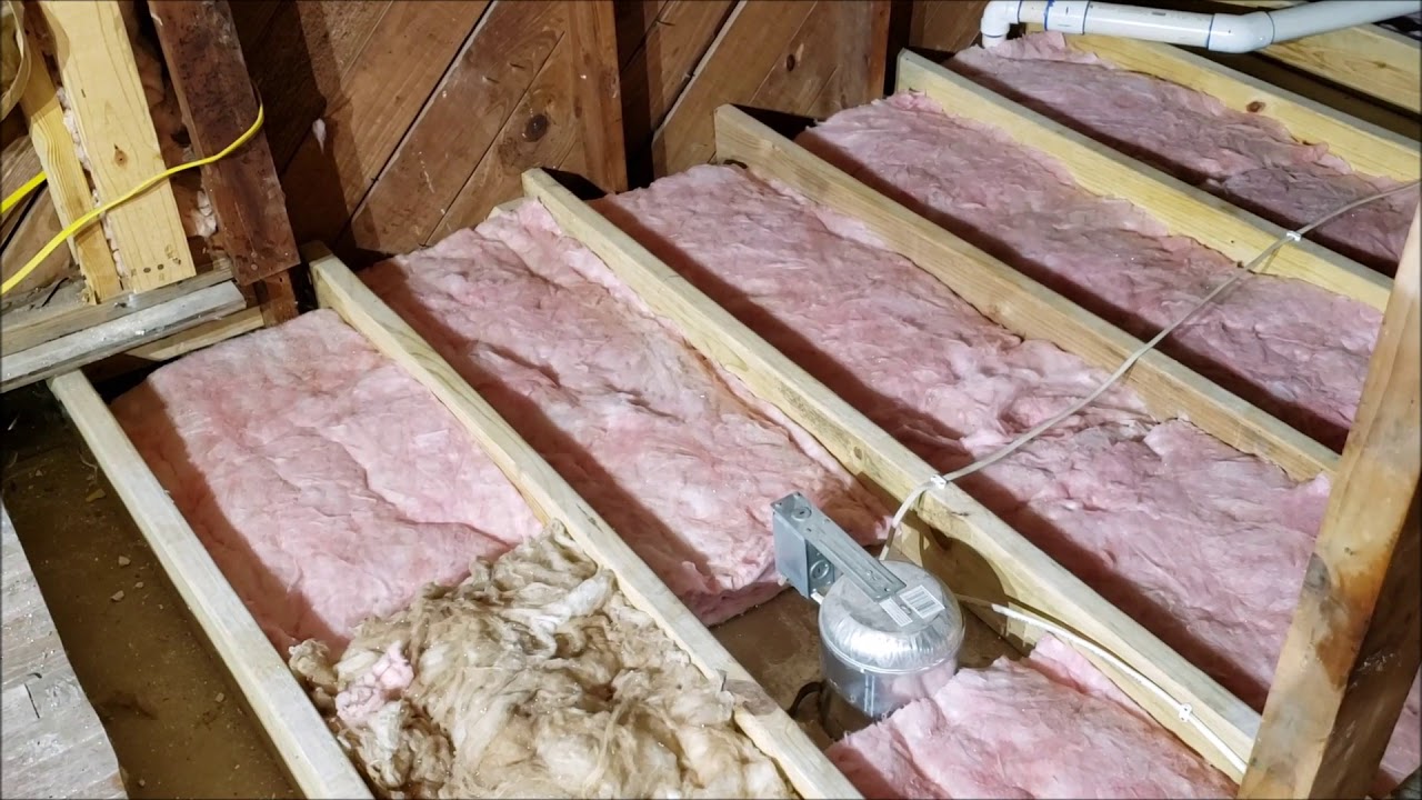 ATTIC ceiling insulation tips DIY with green fiber