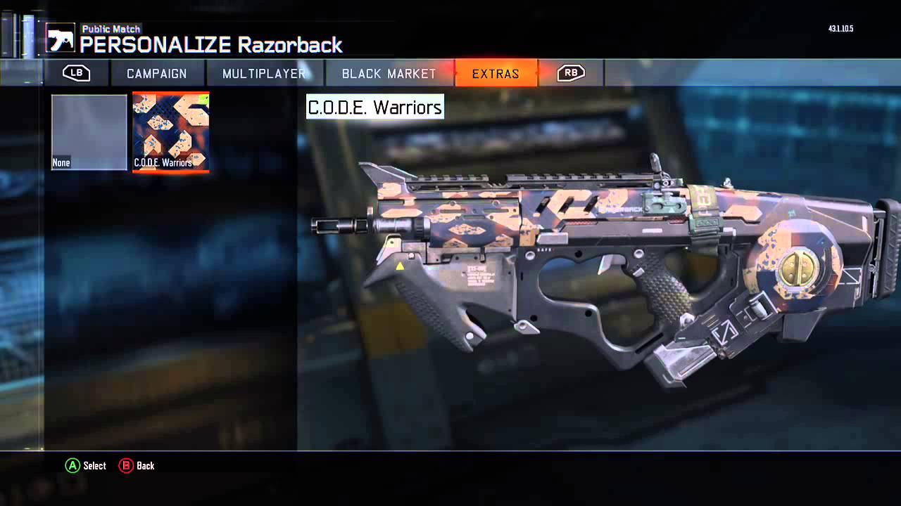 C.O.D.E Warrior personalization pack