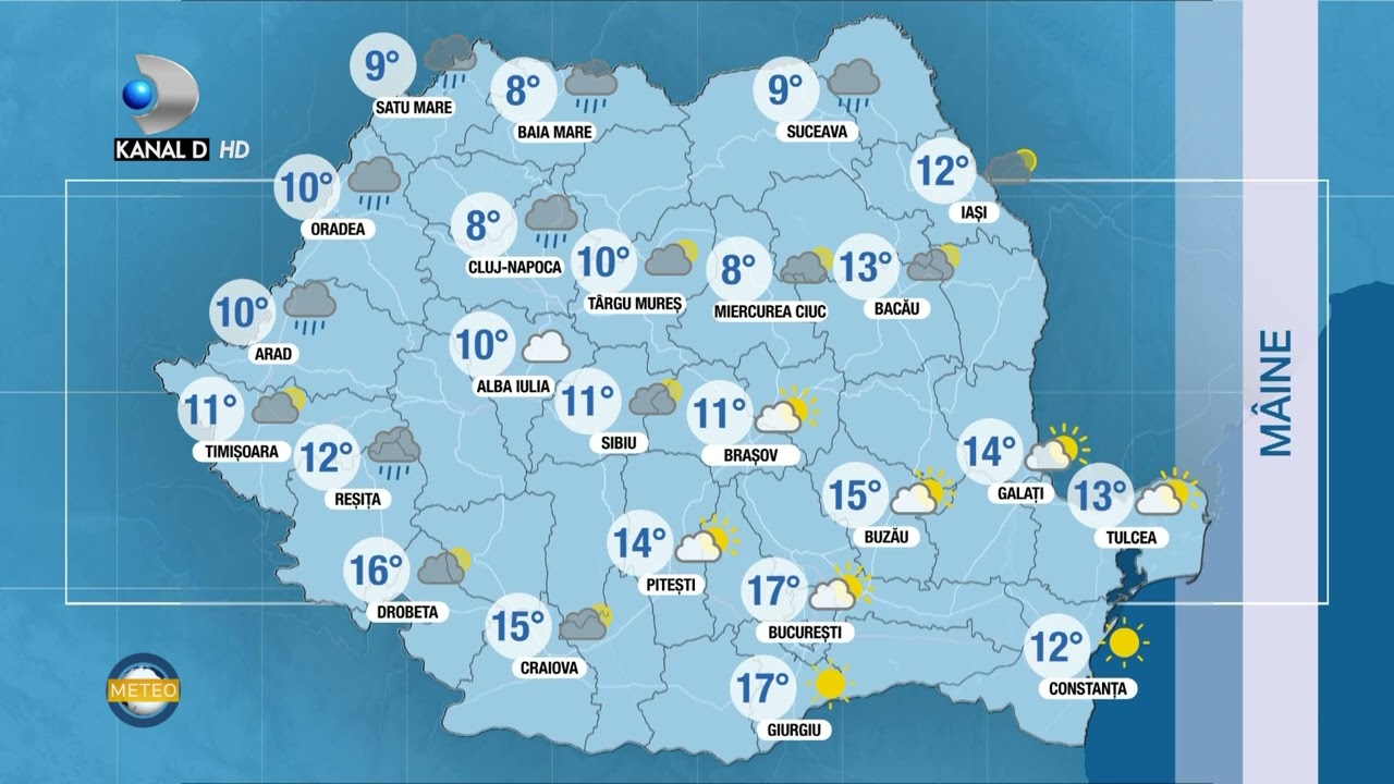 METEO (18.02.2022) - Ploi slabe la noapte! Vantul sa sufla slab si moderat! Cum va fi vremea maine?