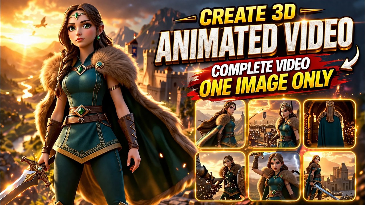 How To Make 3D Animated Video from Just ONE Image | Free AI Tutorial