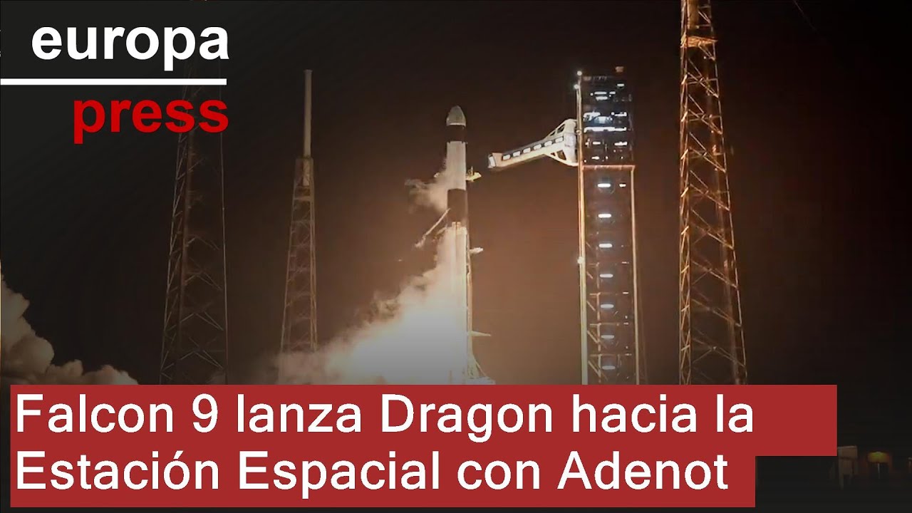 Despega el Falcon 9 con la nave Dragon que llevar&aacute; a  Sophie Adenot a la Estaci&oacute;n Espacial