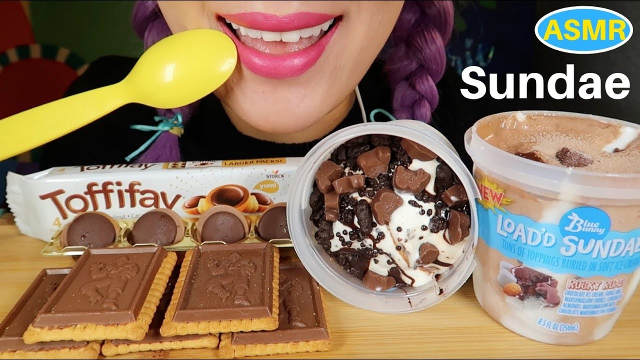 ASMR 선데아이스크림+초코비스킷 리얼사운드 먹방 | SUNDAE+CHOCOLATE BISCUIT EATING SOUND| CURIE.ASMR