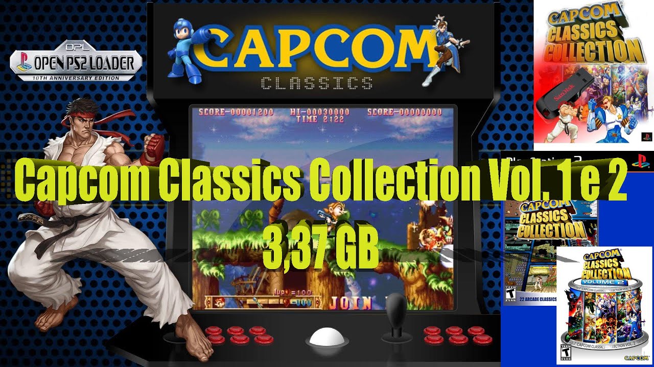 Capcom Classics Collection Vol. 1 e 2 para OPL 3,37 GB link na descrição do video