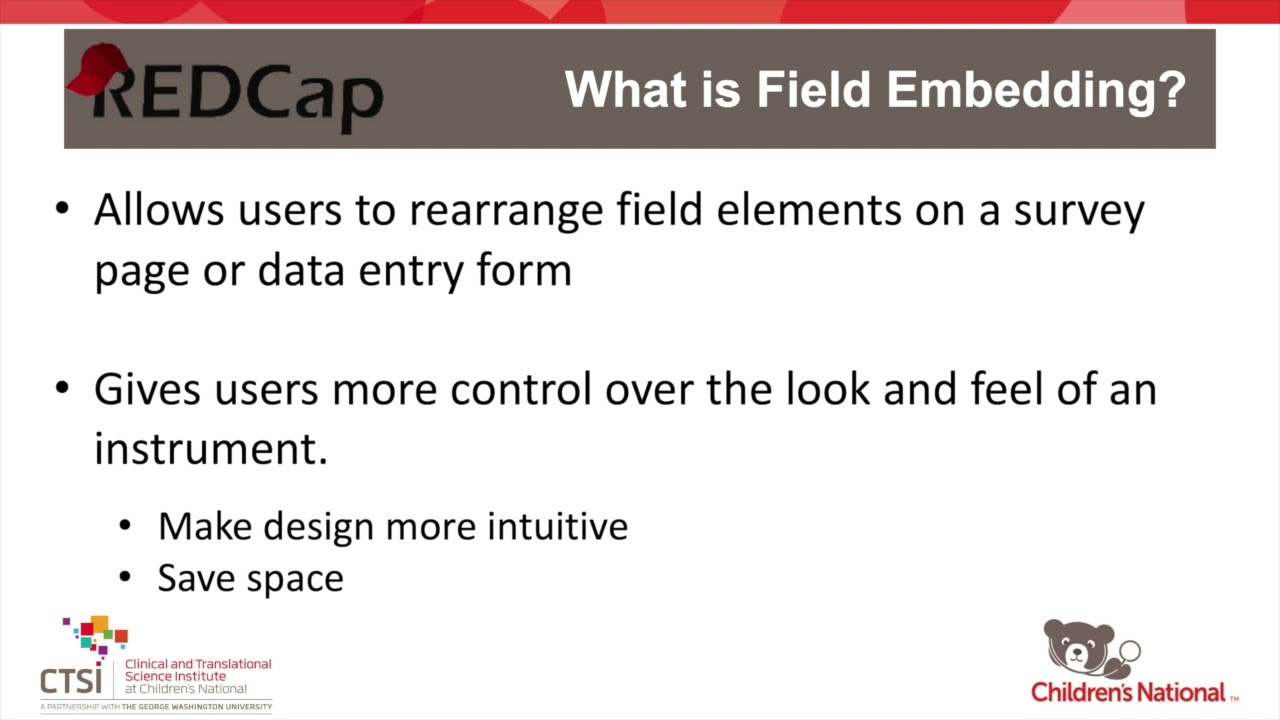 REDCap: Field Embedding